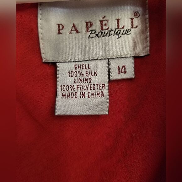 Vtg Y2K Papell Boutique Silk Dress size 14 - Picture 3 of 3